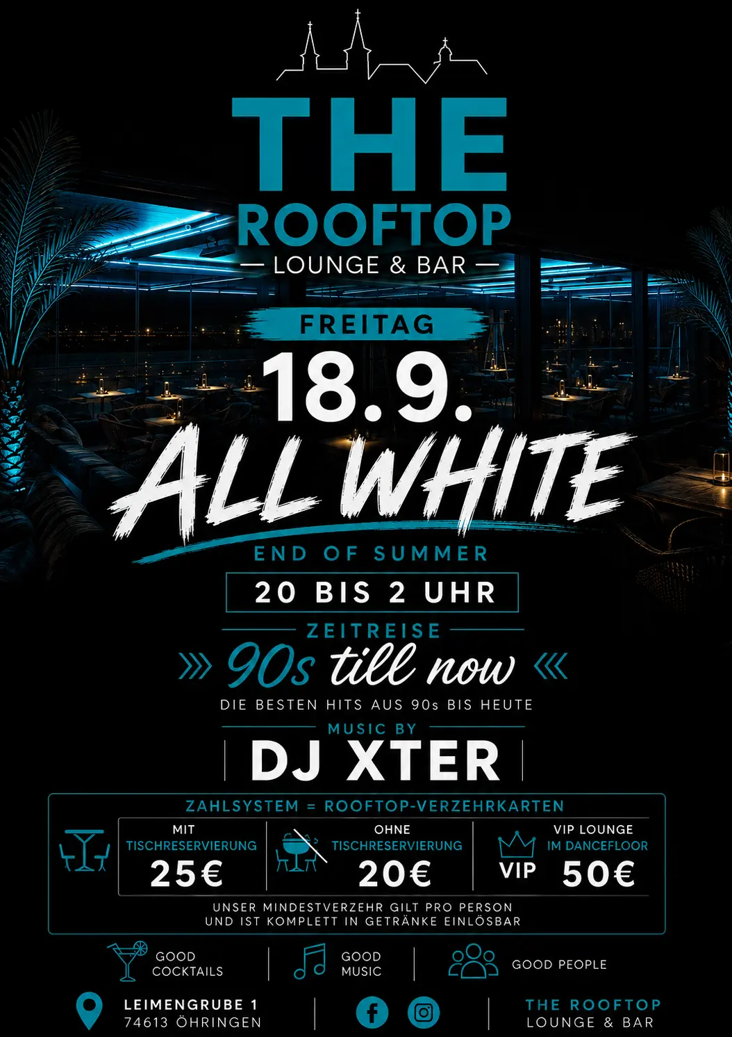 Zeitreise Party im Rooftop Öhringen am 18.09.2026